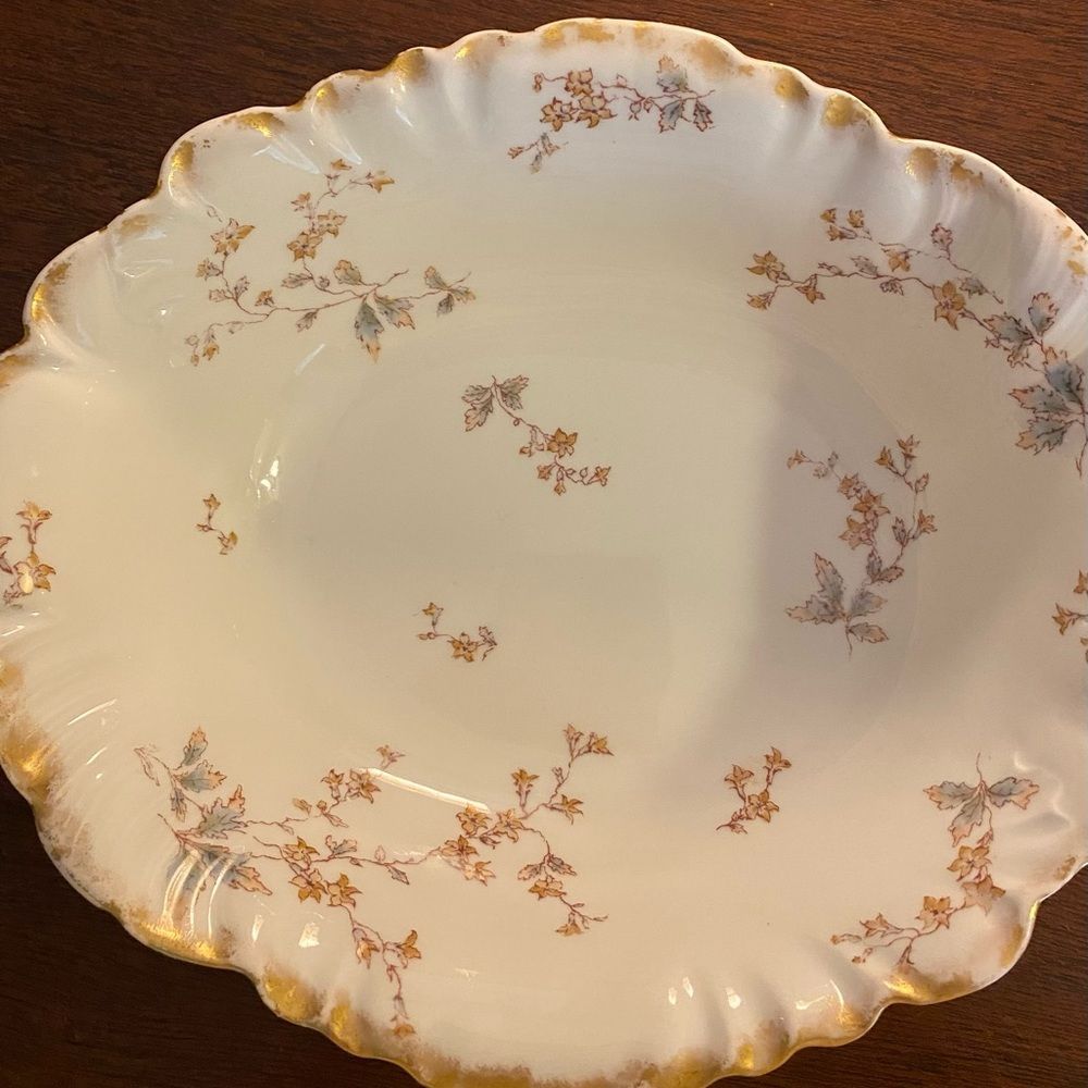 Vintage Limoges French Porcelain Oval Serving Bowl